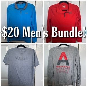 4 Men’s Tops! Underarmour & Aeropastale